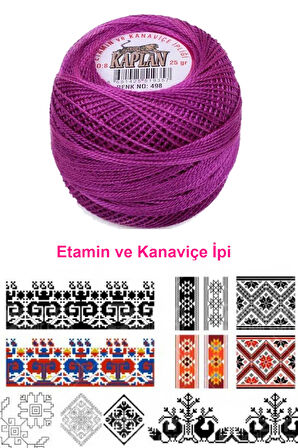 Kaplan Etamin Ve Kanaviçe İpi 8 No Kod/Renk: 498 -