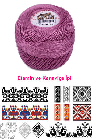 Kaplan Etamin Ve Kanaviçe İpi 8 No Kod/Renk: 318 -