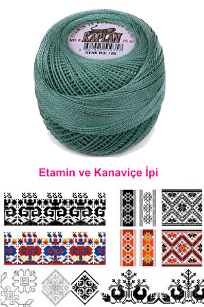 Kaplan Etamin Ve Kanaviçe İpi 8 No Kod/Renk: 109 -