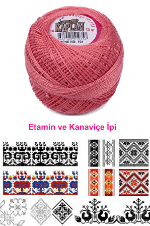 Kaplan Etamin Ve Kanaviçe İpi 8 No Kod/Renk: 101 -