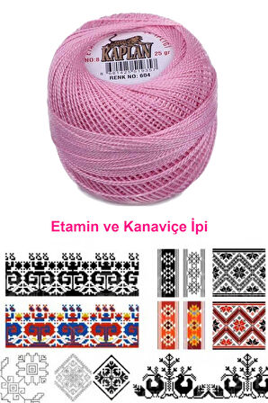 Kaplan Etamin Ve Kanaviçe İpi 8 No Kod/Renk: 604 -
