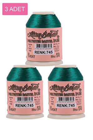 3 Adet Altınbaşak Oya ve Dantel İpi 20 gr - No: 745