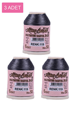 3 Adet Altınbaşak Oya ve Dantel İpi 20 gr - No: 119