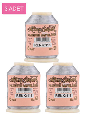 3 Adet Altınbaşak Oya ve Dantel İpi 20 gr - No: 118