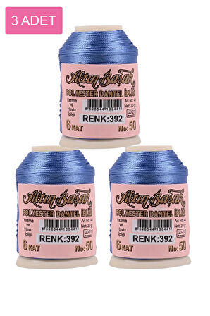 3 Adet Altınbaşak Oya ve Dantel İpi 20 gr - No: 392