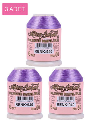 3 Adet Altınbaşak Oya ve Dantel İpi 20 gr - No: 940