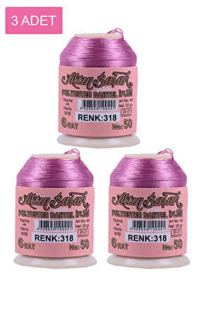 3 Adet Altınbaşak Oya ve Dantel İpi 20 gr - No: 318