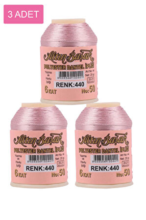 3 Adet Altınbaşak Oya ve Dantel İpi 20 gr - No: 440