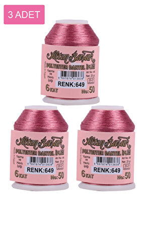 3 Adet Altınbaşak Oya ve Dantel İpi 20 gr - No: 649
