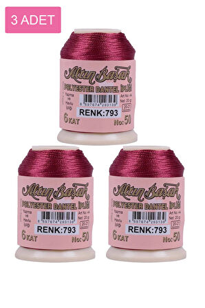 3 Adet Altınbaşak Oya ve Dantel İpi 20 gr - No: 793