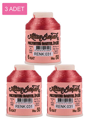 3 Adet Altınbaşak Oya ve Dantel İpi 20 gr - No: 031