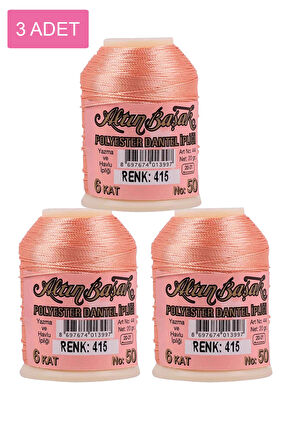 3 Adet Altınbaşak Oya ve Dantel İpi 20 gr - No: 415