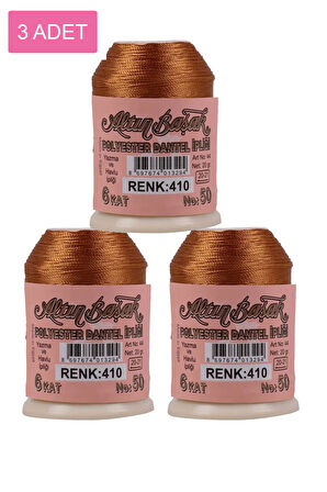 3 Adet Altınbaşak Oya ve Dantel İpi 20 gr - No: 410