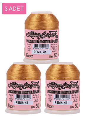 3 Adet Altınbaşak Oya ve Dantel İpi 20 gr - No: 041