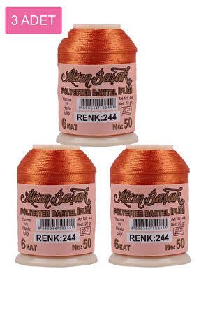 3 Adet Altınbaşak Oya ve Dantel İpi 20 gr - No: 244