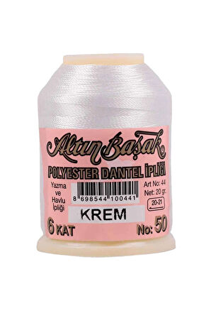 3 Adet Altınbaşak Oya ve Dantel İpi 20 gr - No: KREM