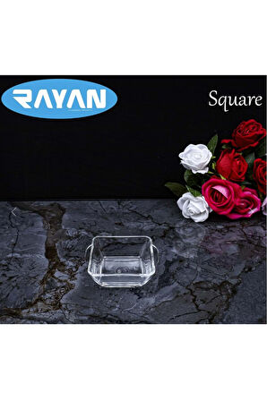 Square Tekli Kare Cam Kahvaltılık Kase 81485