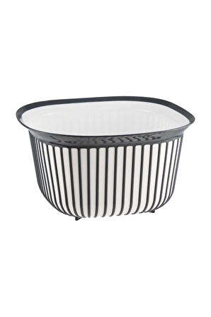 Linea Kare Çizgi Desenli Kase 4 Lt BNM-3712