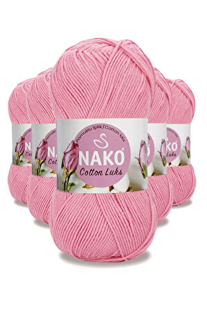 5 Adet Cotton LüYelek Tunik Kazak Bluz Hırka İpi Yünü Pembe 97549