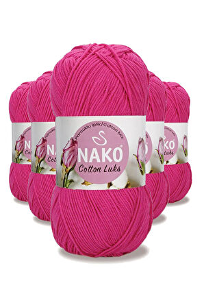 5 Adet Cotton LüYelek Tunik Kazak Bluz Hırka İpi Yünü Fuşya 97572