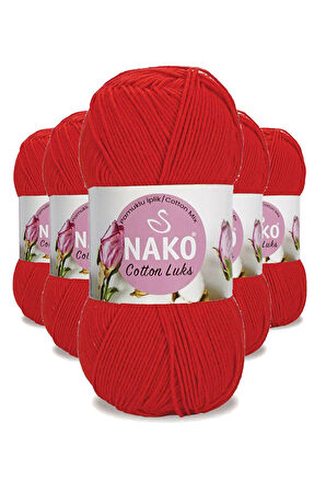 5 Adet Cotton LüYelek Tunik Kazak Bluz Hırka İpi Yünü Kırmızı 97573