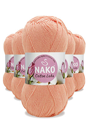 5 Adet Cotton LüYelek Tunik Kazak Bluz Hırka İpi Yünü Somon 97594