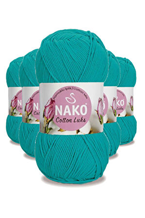 5 Adet Cotton LüYelek Tunik Kazak Bluz Hırka İpi Yünü Koyu Turkuaz 97581