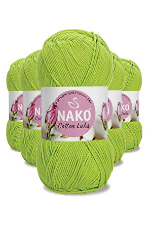 5 Adet Cotton LüYelek Tunik Kazak Bluz Hırka İpi Yünü Fıstık Yeşili 97567