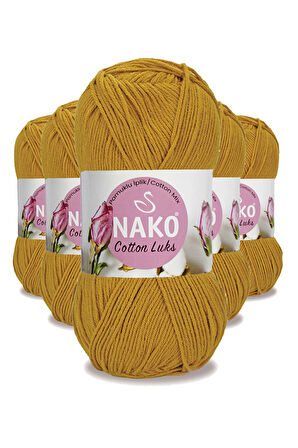 5 Adet Cotton LüYelek Tunik Kazak Bluz Hırka İpi Yünü Hardal 97555