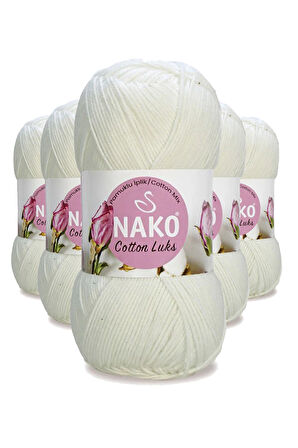 5 Adet Cotton LüYelek Tunik Kazak Bluz Hırka İpi Yünü Süt Beyaz 97570