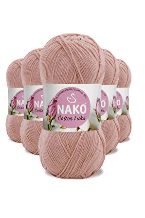 5 Adet Cotton LüYelek Tunik Kazak Bluz Hırka İpi Yünü Pudra 97545