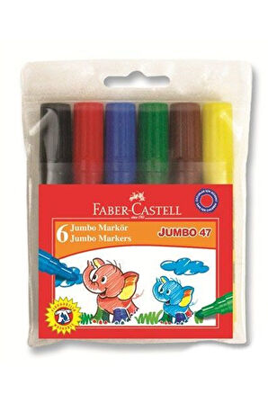 Faber Castell Fc Jumbo 47 Markör 6'lı Poşet