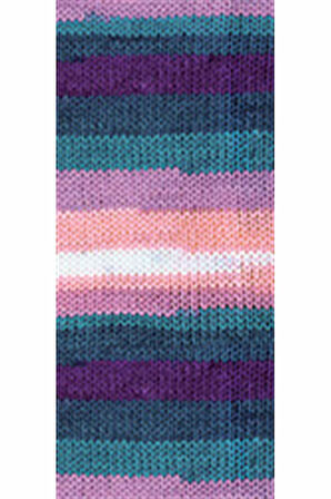 5 Adet Vega Stripe Premium Akrilik El Örgü İpi Yünü No: 82416