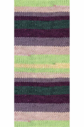 5 Adet Vega Stripe Premium Akrilik El Örgü İpi Yünü No: 82414
