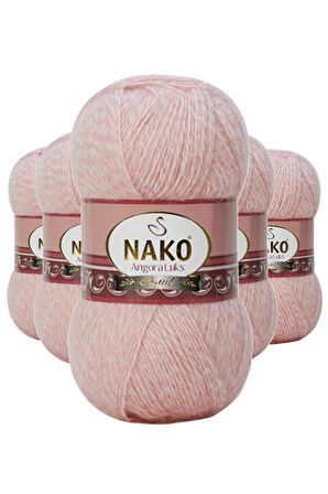 5 Adet Angora LüEl Örgü İpi Powder 21356