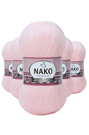 5 Adet Angora LüEl Örgü İpi Pembe 11502