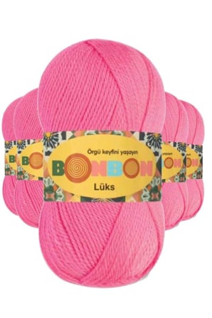 5 Adet Lüks Patik İpi Yünü Pembe 98230 - bonbon mudanis
