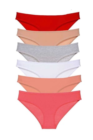 6 adet Süper Eko Set Likralı Kadın Slip Külot Renk 5 — Beden: S