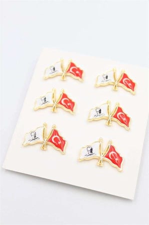 Türk Baykraklı Rozet - Altın — Renk: Altın