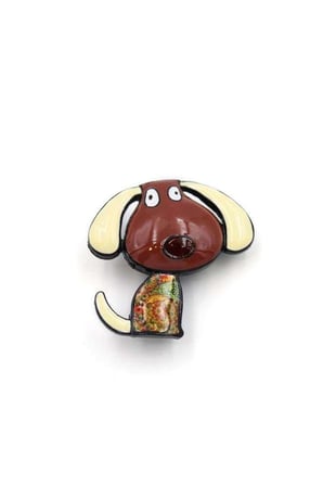 Köpek Broş - Kahverengi — Renk: Kahverengi