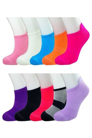 12 Adet Neon Parlak Renk Yumuşak Kadın Bilek Çorap — Numara: 36-40
