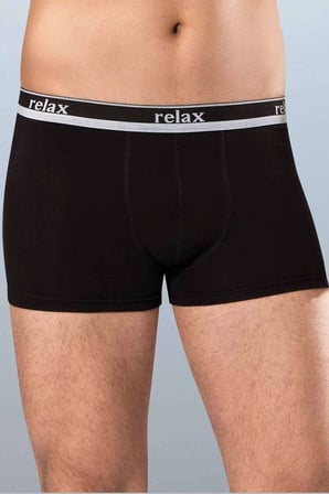 Relax Pamuklu Esnek Erkek Boxer Siyah - 1268A — Beden: L