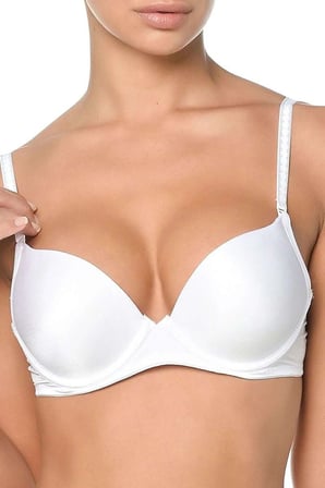 Orkide Kadın Beyaz 2 Beden Büyüten Full Push-up Dolgulu Sihirli Destekli Sütyen Reina — Beden: 75