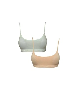 Pedli İ̇P Askılı Krem Ve Ten Rengi Büstiyer 2 Adet — Beden: L-Xl