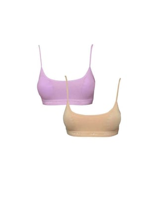 Pedli İ̇P Askılı Pembe Ve Ten Rengi Büstiyer 2 Adet — Beden: L-Xl