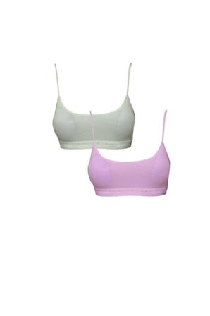 Pedli İ̇P Askılı Krem Ve Pembe Büstiyer 2 Adet — Beden: L-Xl