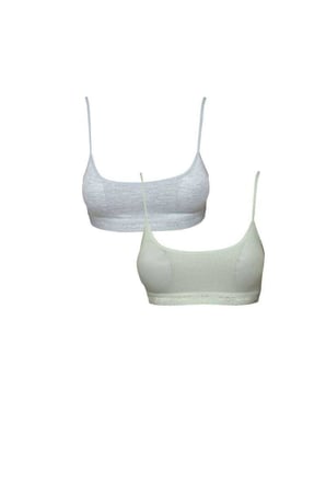 Pedli İ̇P Askılı Gri Ve Krem Büstiyer 2 Adet — Beden: L-Xl