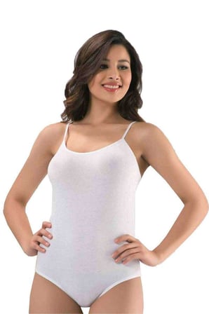 2 Adet Battal Beden İp Askılı Kadın Çıtçıtlı Body Siyah Beyaz — Beden: 2XL