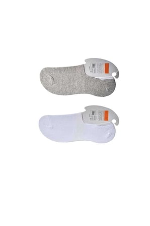 Gri ve Beyaz Erkek Babet Çorap 9 çift — Numara: 40-44