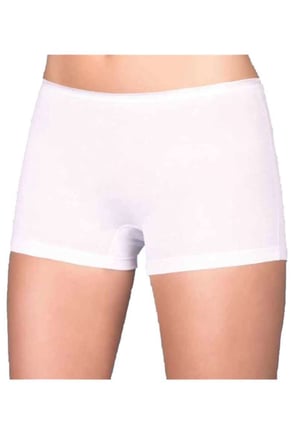 Likralı Süprem Bayan Boxer Short Beyaz 2100B — Beden: M